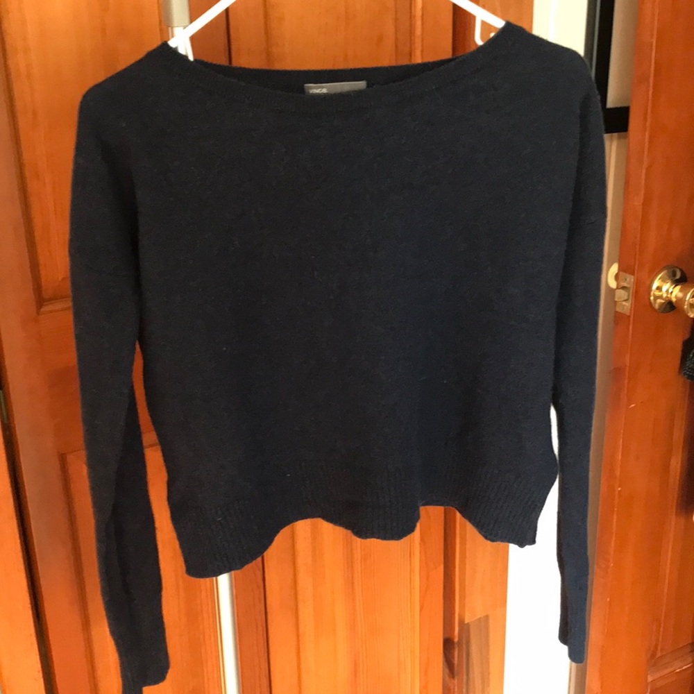 Vince navy wool and cashmere sweater